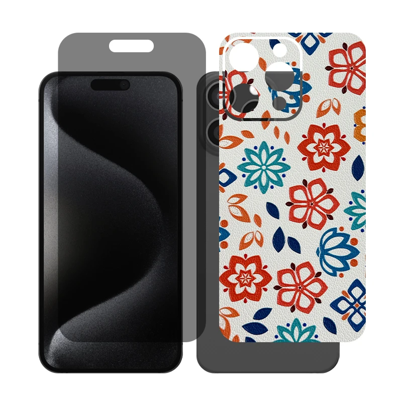 محافظ صفحه نمایش حریم شخصی گلس مدل Together مناسب برای گوشی موبایل اپل iPhone 15 Pro Max به همراه برچسب پوششی پشت گوشی