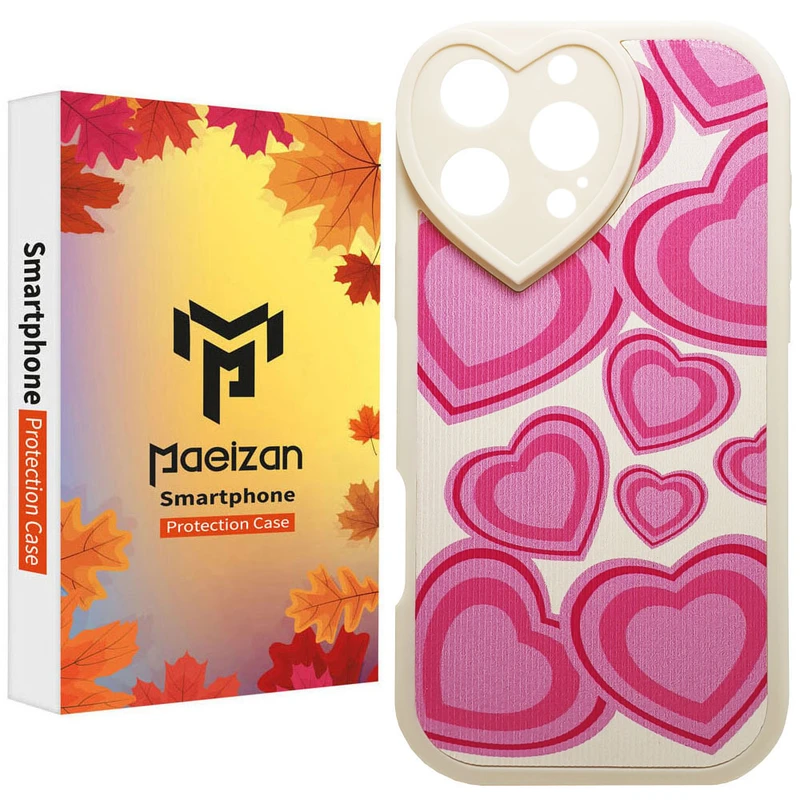 کاور پاییزان مدل قلب طرح لاکچری مناسب برای گوشی موبایل اپل IPhone 16 Pro Max