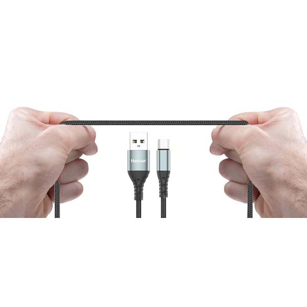 کابل تبدیل USB به microUSB هانروکس مدل C20 طول 1 متر