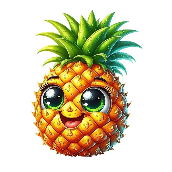 استیکر پارچه و لباس پاد آفرین طرح آناناس کد 825