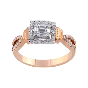 انگشتر طلا 18 عیار زنانه جواهری سروری مدل 13342