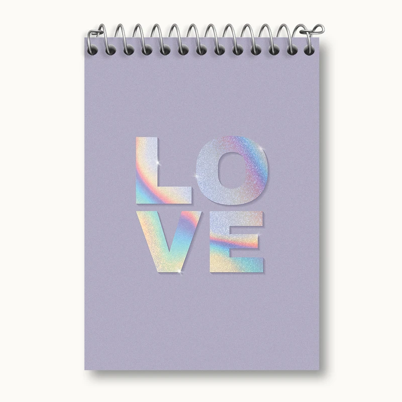 دفتر یادداشت 50 برگ خندالو طرح Love کد N2558