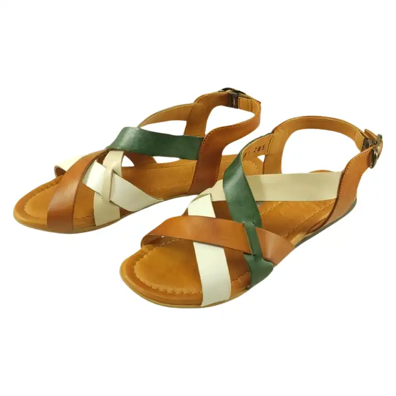 صندل زنانه مدل چرم طبیعی کد 686