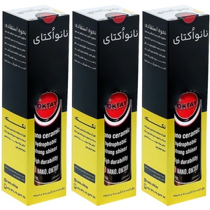 اسپری براق کننده بدنه خودرو اکتای مدل سرامیک حجم 250 میلی لیتر بسته 3 عددی