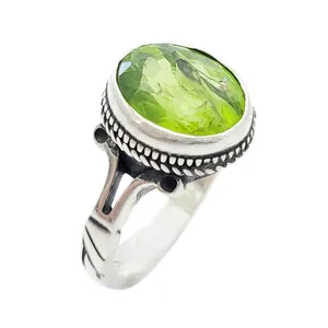 انگشتر نقره مردانه مدل زبرجد آفریقایی کد 5260790