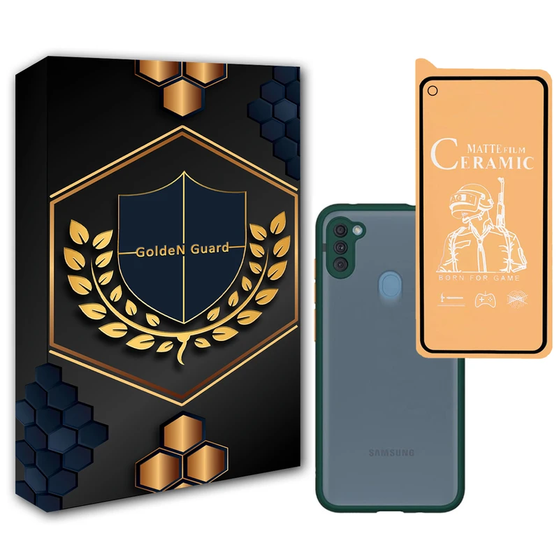 کاور گلدن گارد مدل هیبریدی کد RS_22 مناسب برای گوشی موبایل سامسونگ Galaxy A11 به همراه محافظ صفحه نمایش