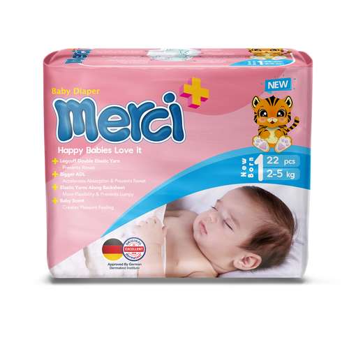 پوشک بچه مرسی سایز 1 بسته 22 عددی 
