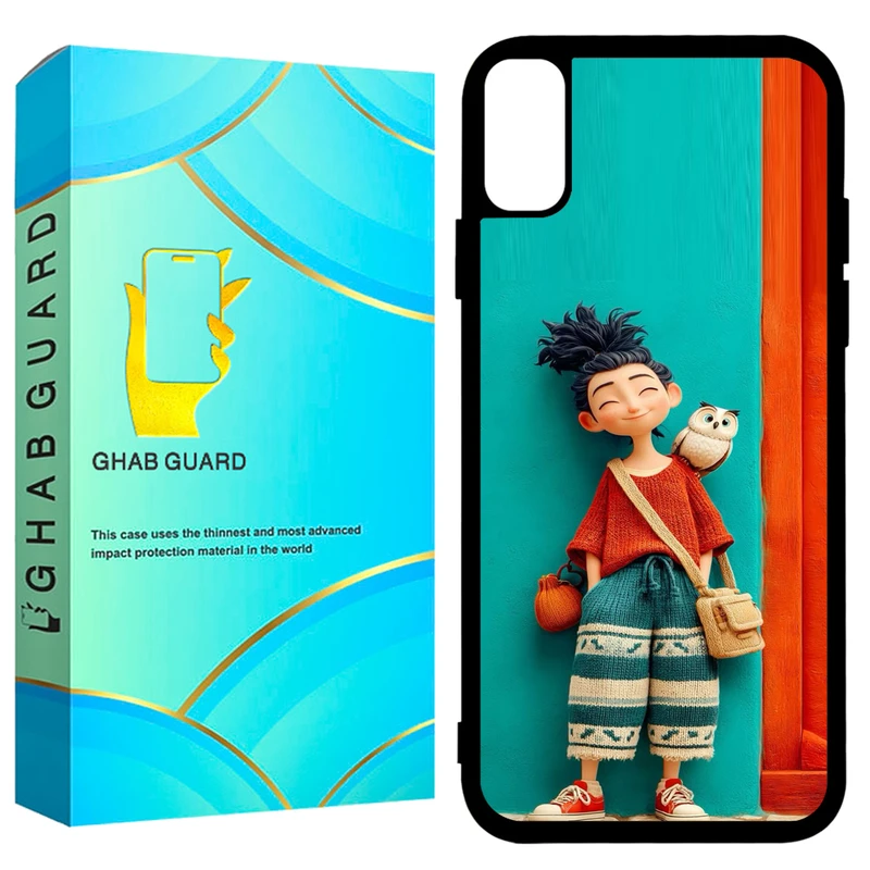 کاور قاب گارد طرح دختر و جغد مدل GCHPX مناسب برای گوشی موبایل اپل iPhone X / XS