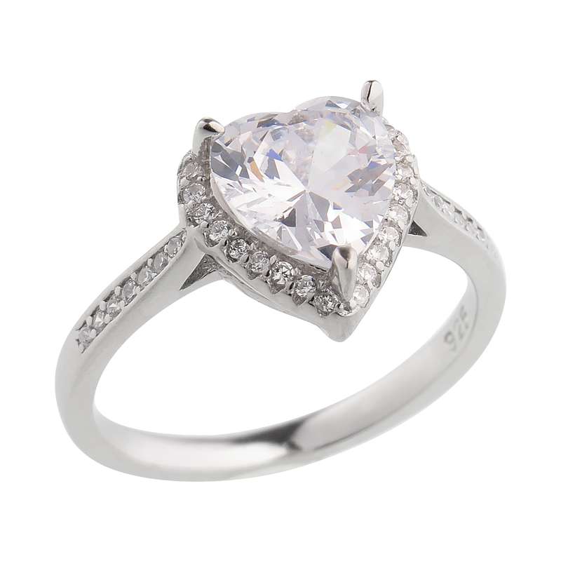 انگشتر نقره زنانه سواروسکی مدل سولیتر جواهری قلب کد 59126 انگشتر نقره زنانه سواروسکی مدل سولیتر جواهری قلب کد 59126