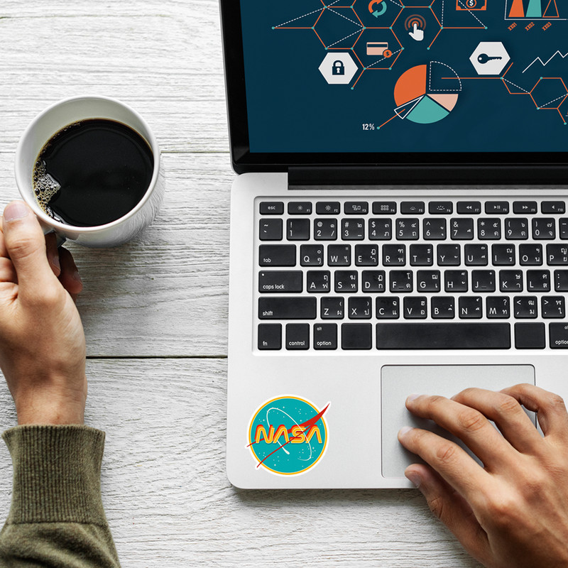 استیکر لپ تاپ لولو طرح ناسا NASA کد 745