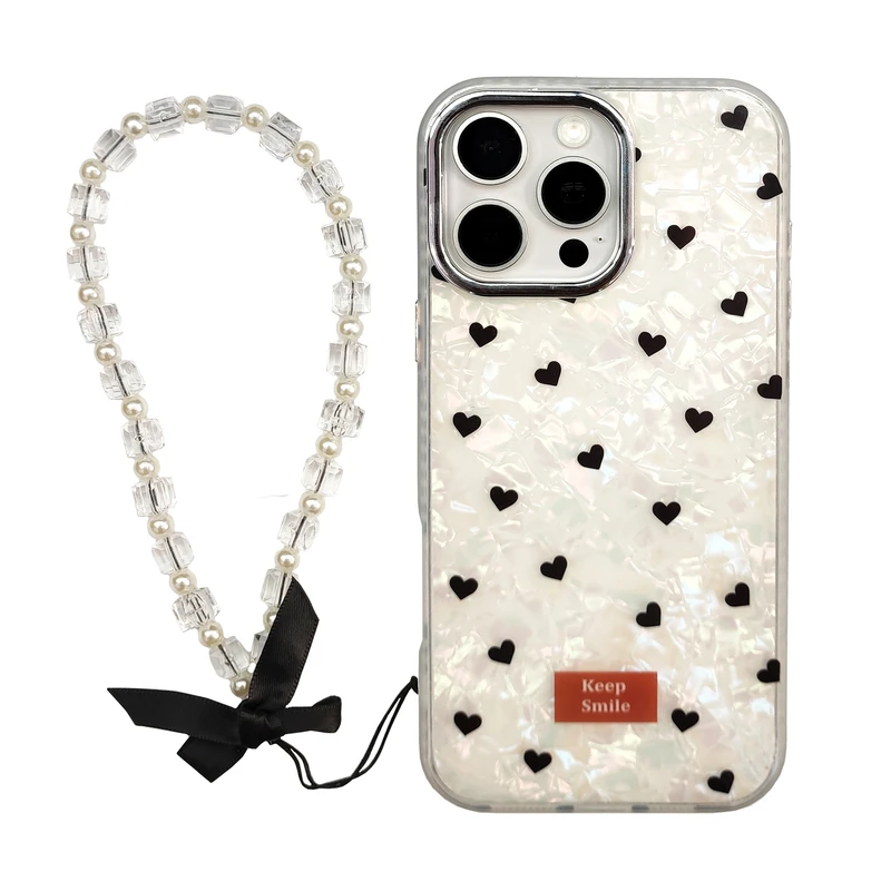 کاور طرح قلب کد 07 مناسب برای گوشی موبایل اپل iphone 16 Pro به همراه بند آویز