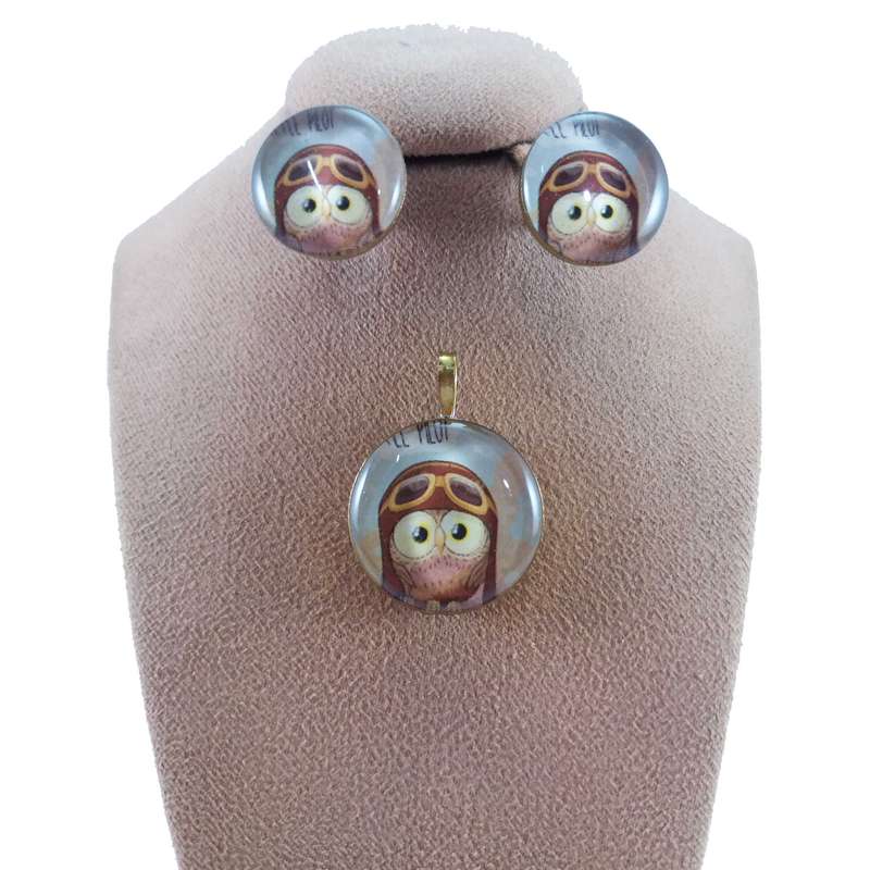 نیم ست دخترانه مدل جغد کد G1084 نیم ست دخترانه مدل جغد کد G1084