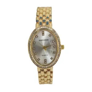 ساعت مچی عقربه ای زنانه مدل نگین دار کد 03