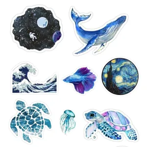 استیکر لپ تاپ و موبایل طرح رویا مجموعه 8 عددی 