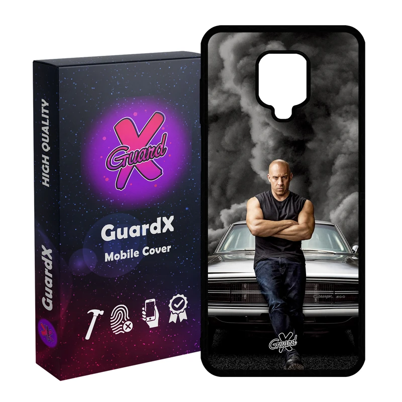 کاور گارد ایکس طرح Vin Diesel مدل Glass10183 مناسب برای گوشی موبایل شیائومی Redmi Note 9S / Note 9 Pro / Note 9 Pro Max