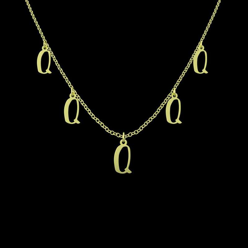 گردنبند طلا 18 عیار زنانه مدوپد مدل حرف Q کد RNA16825