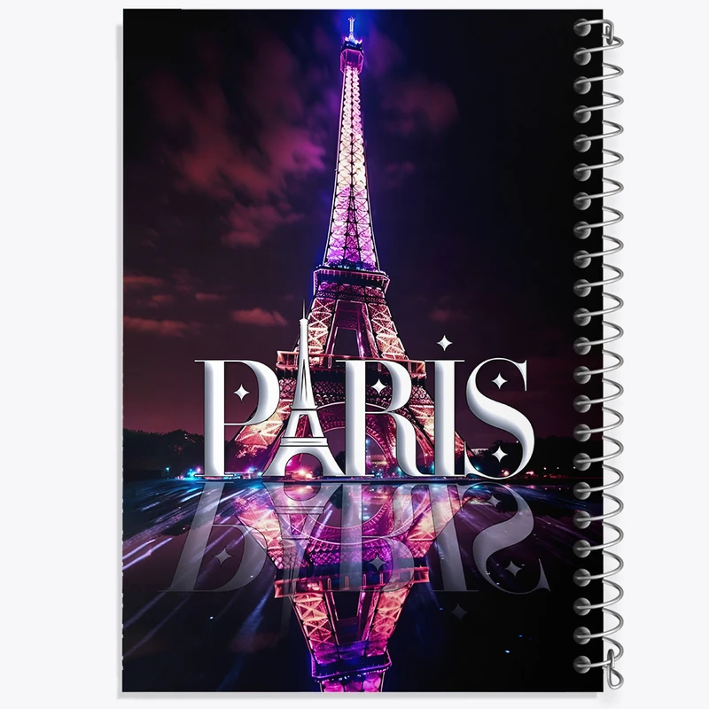 دفتر ژورنال نویسی 50 برگ خندالو مدل نقطه ای طرح برج ایفل کد F7018