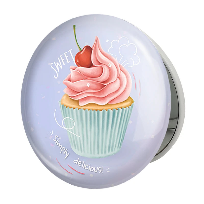 آینه جیبی خندالو طرح کیک و شیرینی پزی مدل تاشو کد 36686