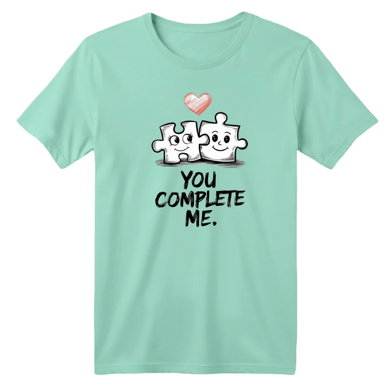 تی شرت آستین کوتاه بچگانه مدل پازل عاشق