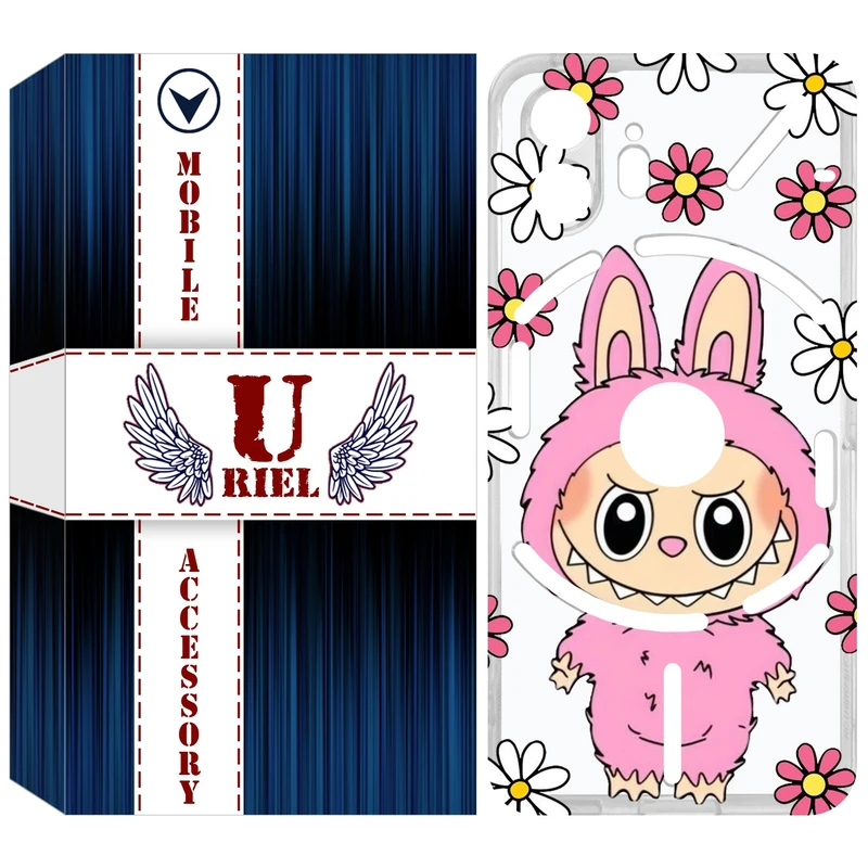 کاور یوریل مدل Clear کد 106 طرح لبوبو Labubu مناسب برای گوشی موبایل ناتینگ فون Nothing Phone 2