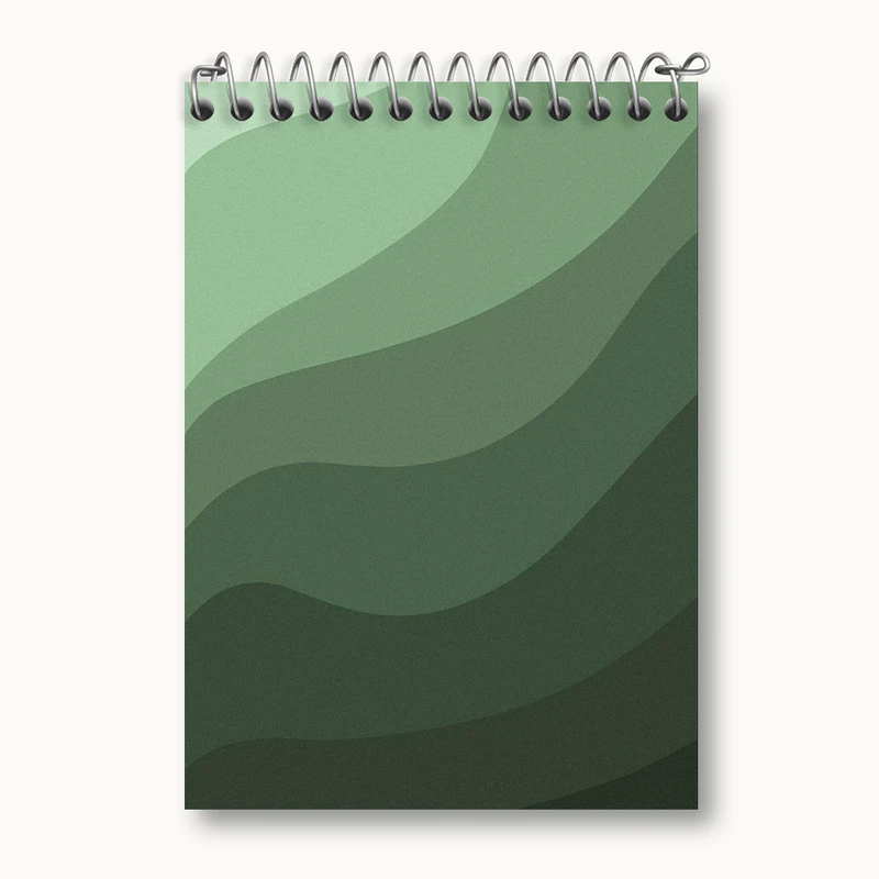 دفتر یادداشت 50 برگ خندالو طرح مینیمال رنگ سبز کد N2751