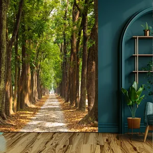 کاغذ دیواری طرح جاده جنگلی کد KF612