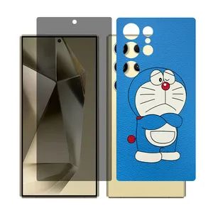 Glass Together model privacy screen protector for Samsung Galaxy S22 Ultra mobile phone with back cover sticker