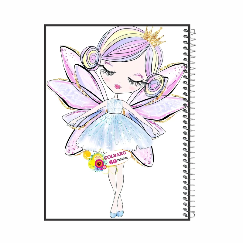 دفتر نقاشی 60 برگ گلبرگ طرح کودکانه کد 60141