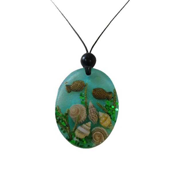 گردنبند دخترانه مدل دریا و ماهی