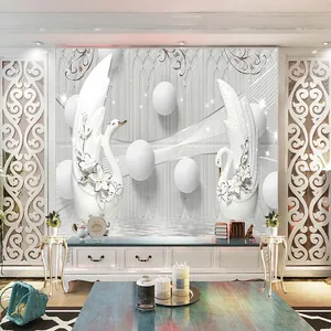 پوستر دیواری سه بعدی مدل قو چینی گوی DVRF1346