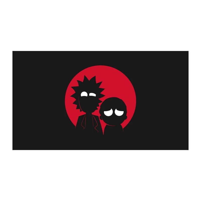 استیکر لپ تاپ و موبایل مدل انیمشین طرح ریک و مورتی rick and morty کد 1662