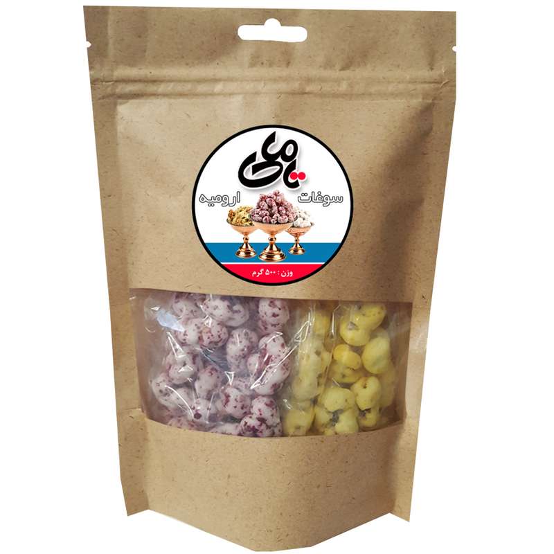 نقل گردویی گل محمدی و زعفرانی ارومیه - 500 گرم