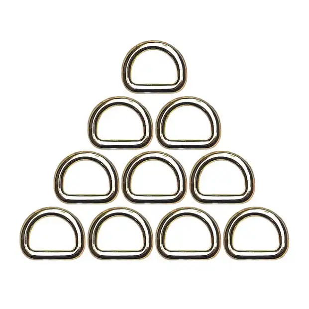 یراق چرم دوزی مدل 10XR1cm-Steel بسته 10 عددی