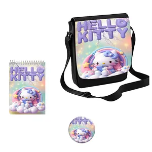 کیف رودوشی بچگانه  مدل هلو کیتی کد s1 به همراه دفتر یادداشت و پیکسل