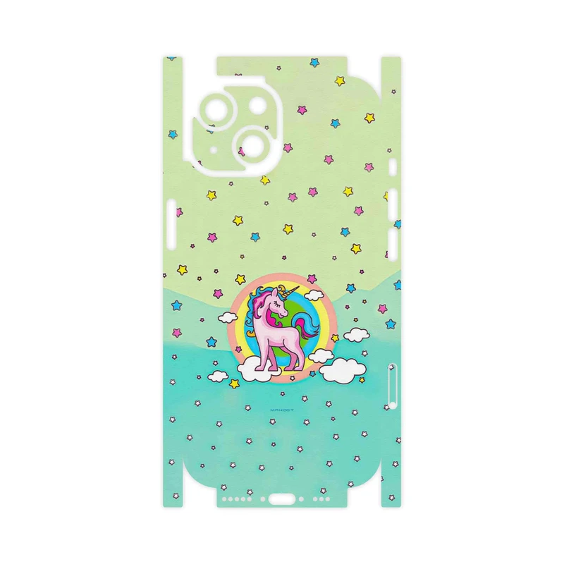 برچسب پوششی ماهوت مدل Rainbow unicorn adventure-FullSkin مناسب برای گوشی موبایل اپل iPhone 15