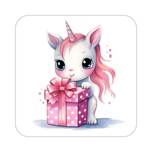 زیر لیوانی کاکتی طرح اسب تک شاخ و یونیکورن مدل mp29840