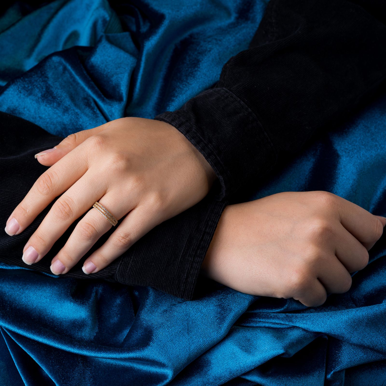 انگشتر طلا 18 عیار زنانه جواهری سون مدل 2725 - - 4