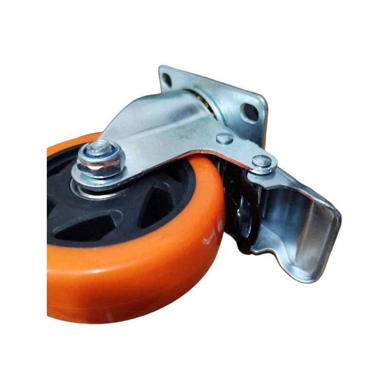 چرخ کفی‌گردان مدل ترمزدار کد 3-55 POL75GT