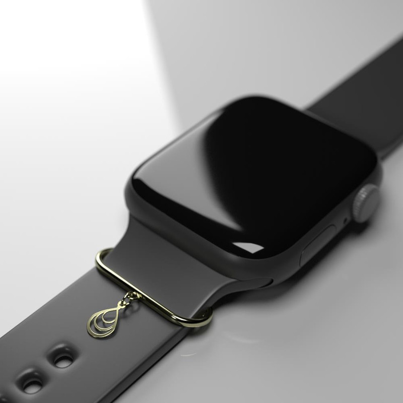 آویز ساعت طلا 18 عیار زنانه مدوپد مدل هندسی کد SJ1-1253