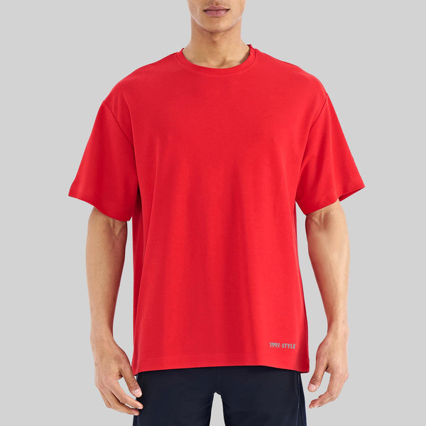 تی شرت اورسایز  آستین کوتاه مردانه نوزده نودیک مدل TS1963 R