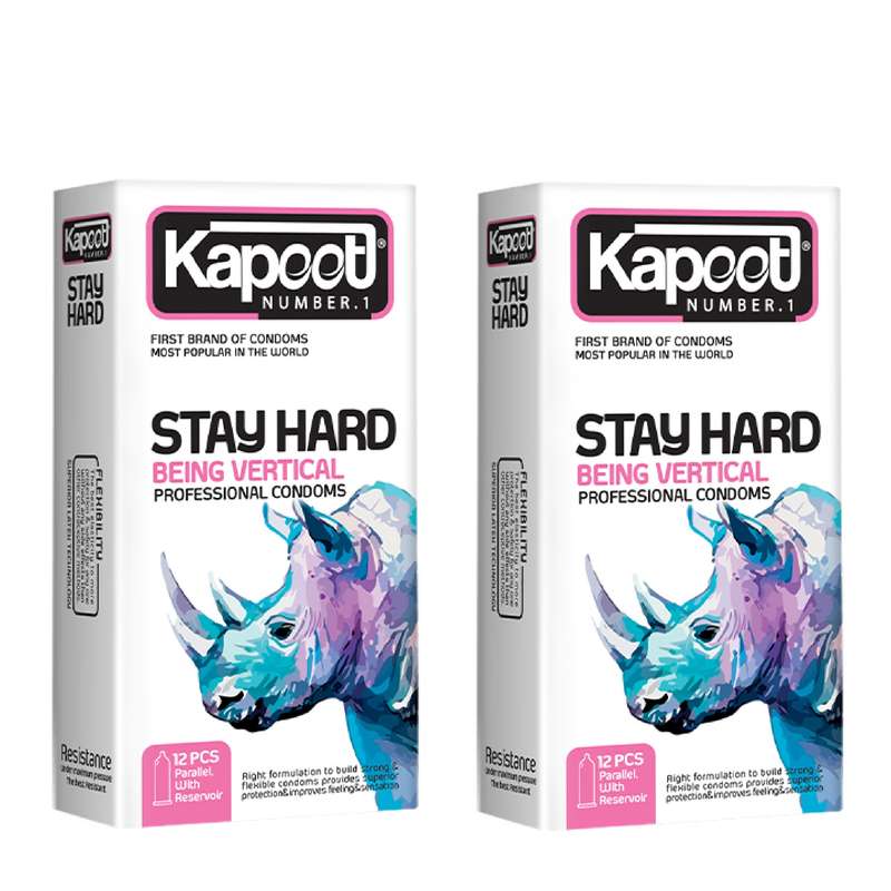 کاندوم کاپوت مدل Stay Hard مجموعه 2 عددی کاندوم کاپوت مدل Stay Hard مجموعه 2 عددی