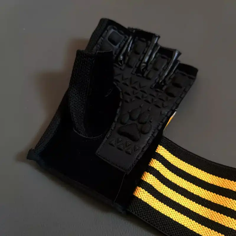 دستکش بدنسازی چیاکو مدل NEVER GIVEUP مچ بند دار