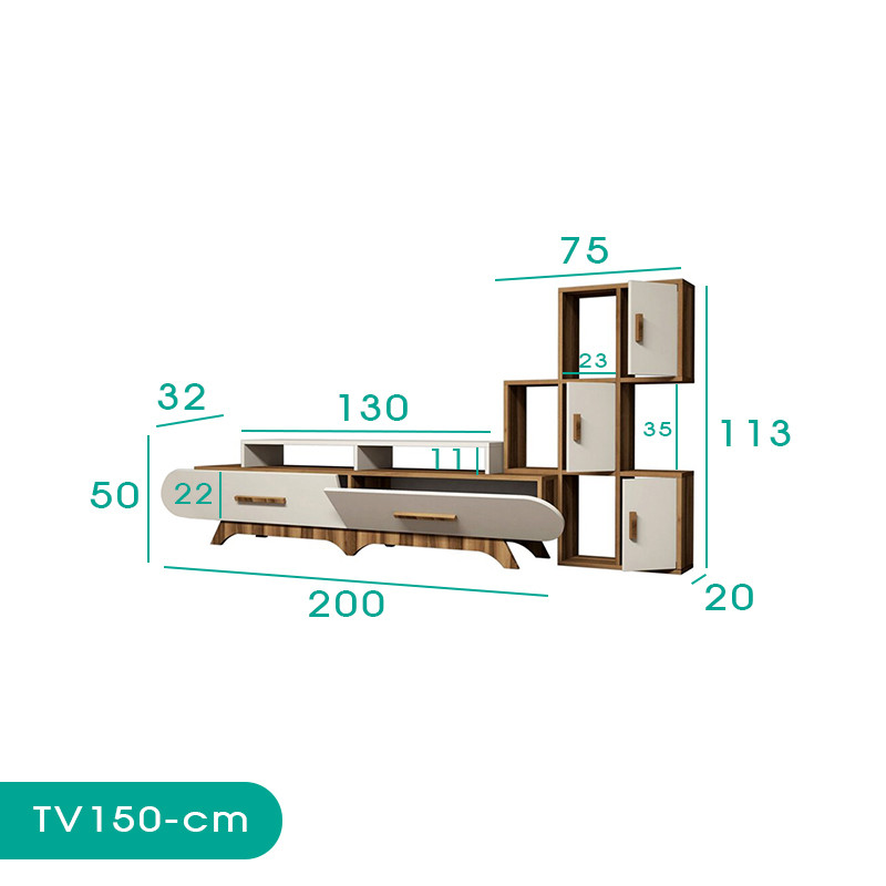 میز تلویزیون اسمردیس مدل TV150 - MDF