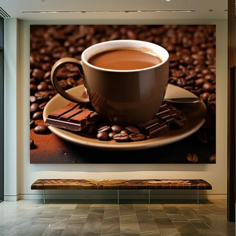  تابلو بوم طرح فنجان مدل قهوه کد GR1918