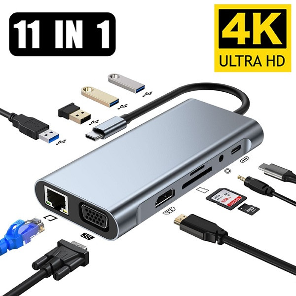 هاب 11 پورت USB-C مجنتیک مدل CHD11
