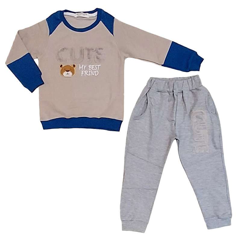 ست تی شرت و شلوار پسرانه مدل خرس بانمک G