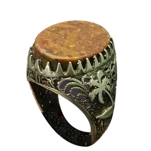 انگشتر نقره مردانه مدل جاسپر لوکس دریایی JLD36