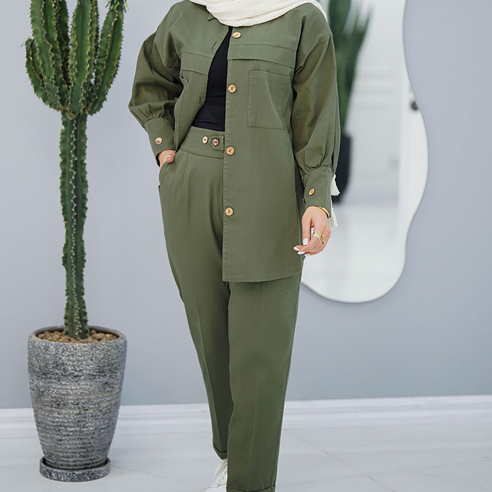 مانتو و شلوار زنانه السانا مدل راحیل کد 172710 - - 2