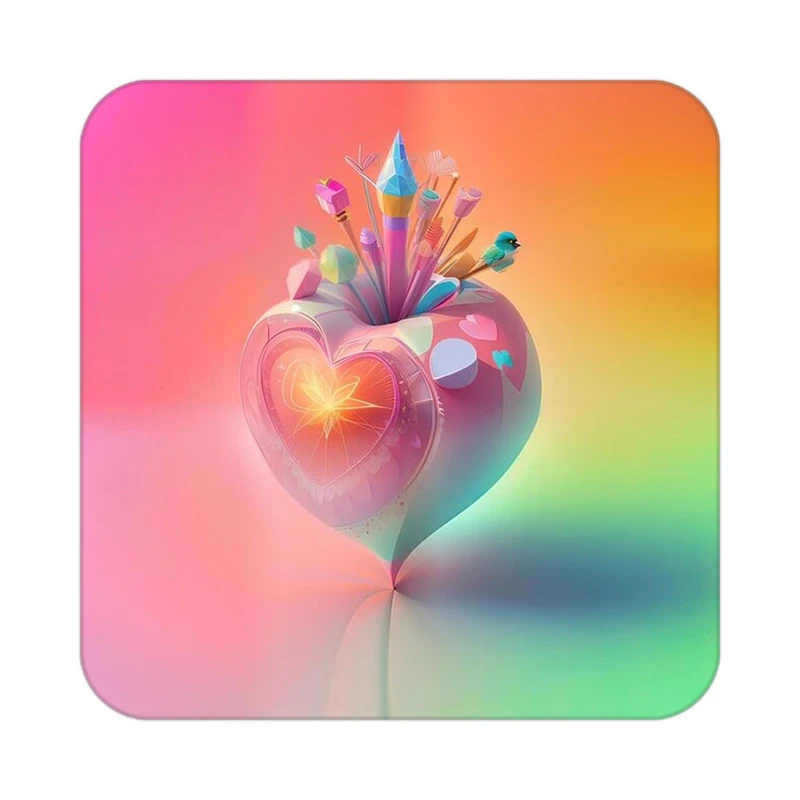 زیر لیوانی کاکتی مدل عاشقانه کد mp11343