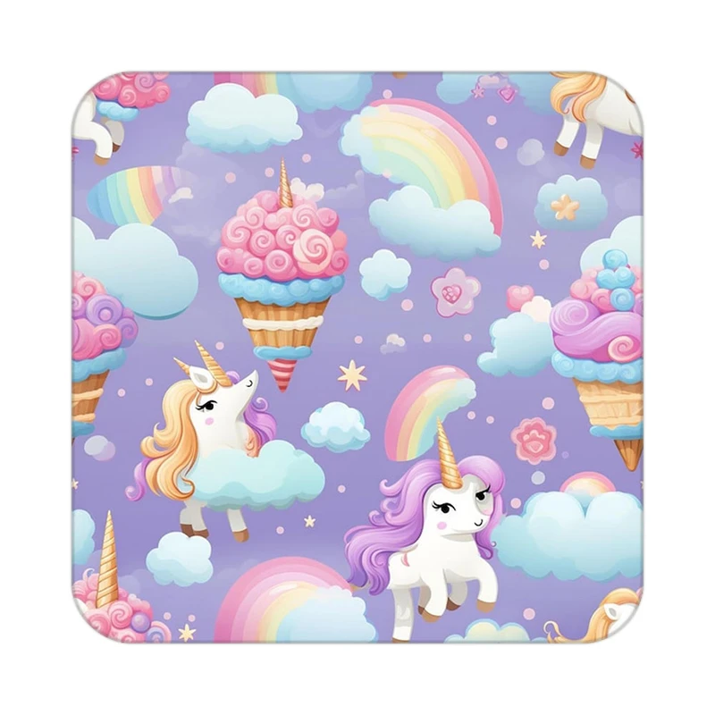 زیر لیوانی کاکتی طرح اسب تک شاخ و یونیکورن مدل mp31834